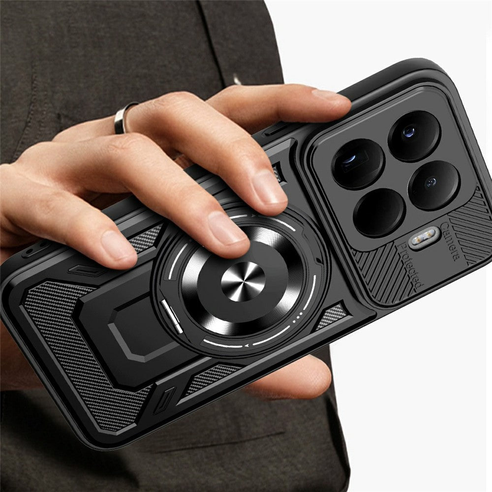 For Xiaomi 17T Magnetic Case Rotating Kickstand TPU + PC Phone Cover