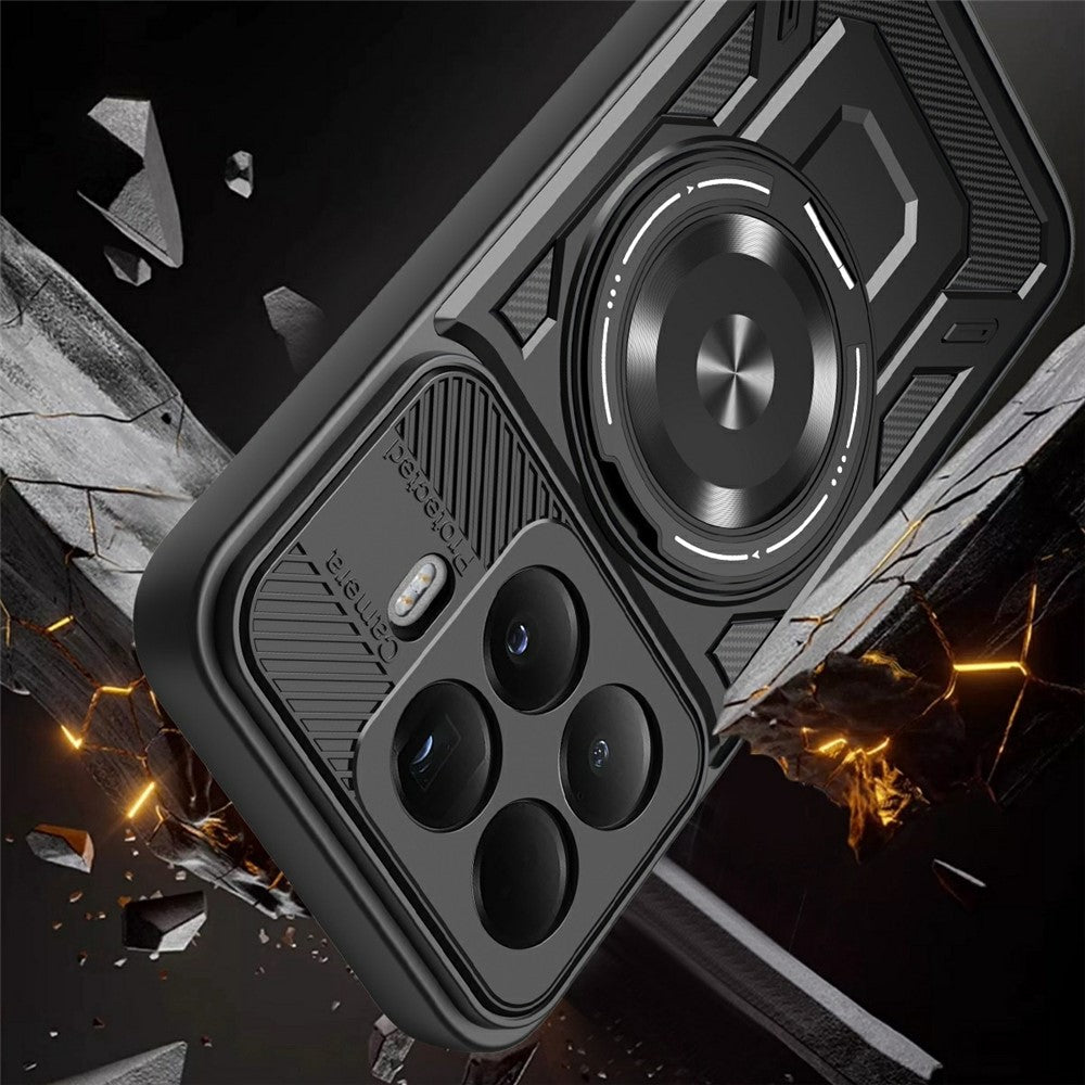 For Xiaomi 17T Magnetic Case Rotating Kickstand TPU + PC Phone Cover