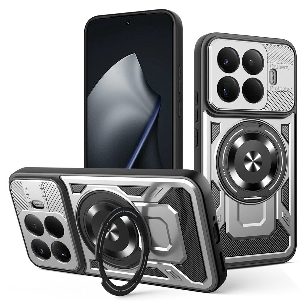 For Xiaomi 17T Magnetic Case Rotating Kickstand TPU + PC Phone Cover