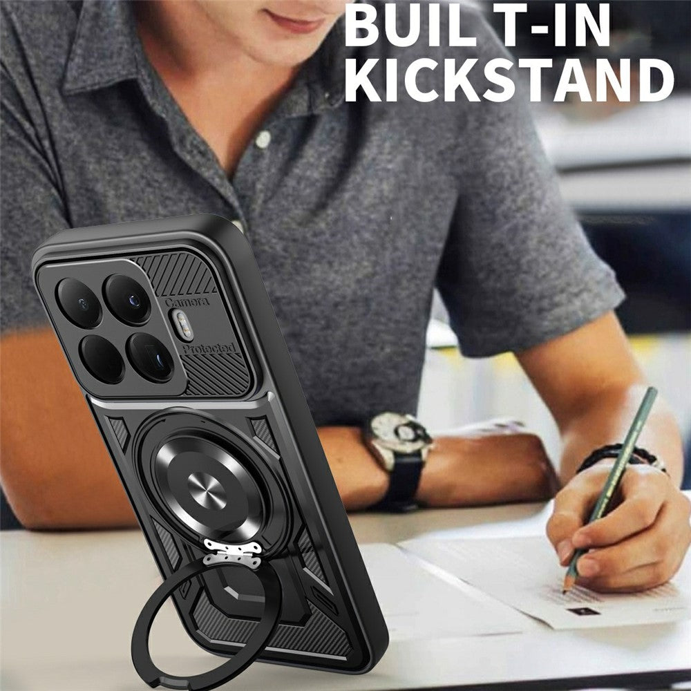 For Xiaomi 17T Pro Magnetic Case Rotating Kickstand TPU + PC Phone Cover
