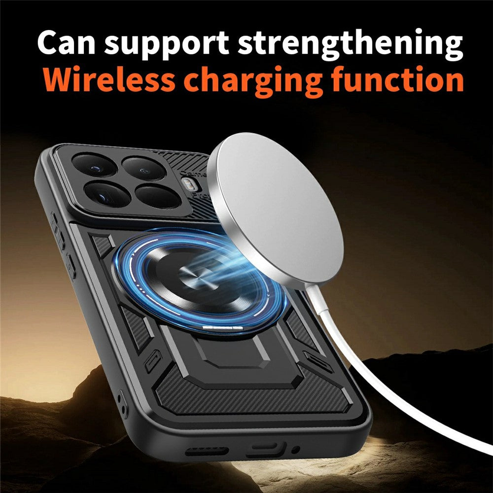 For Xiaomi 17T Pro Magnetic Case Rotating Kickstand TPU + PC Phone Cover