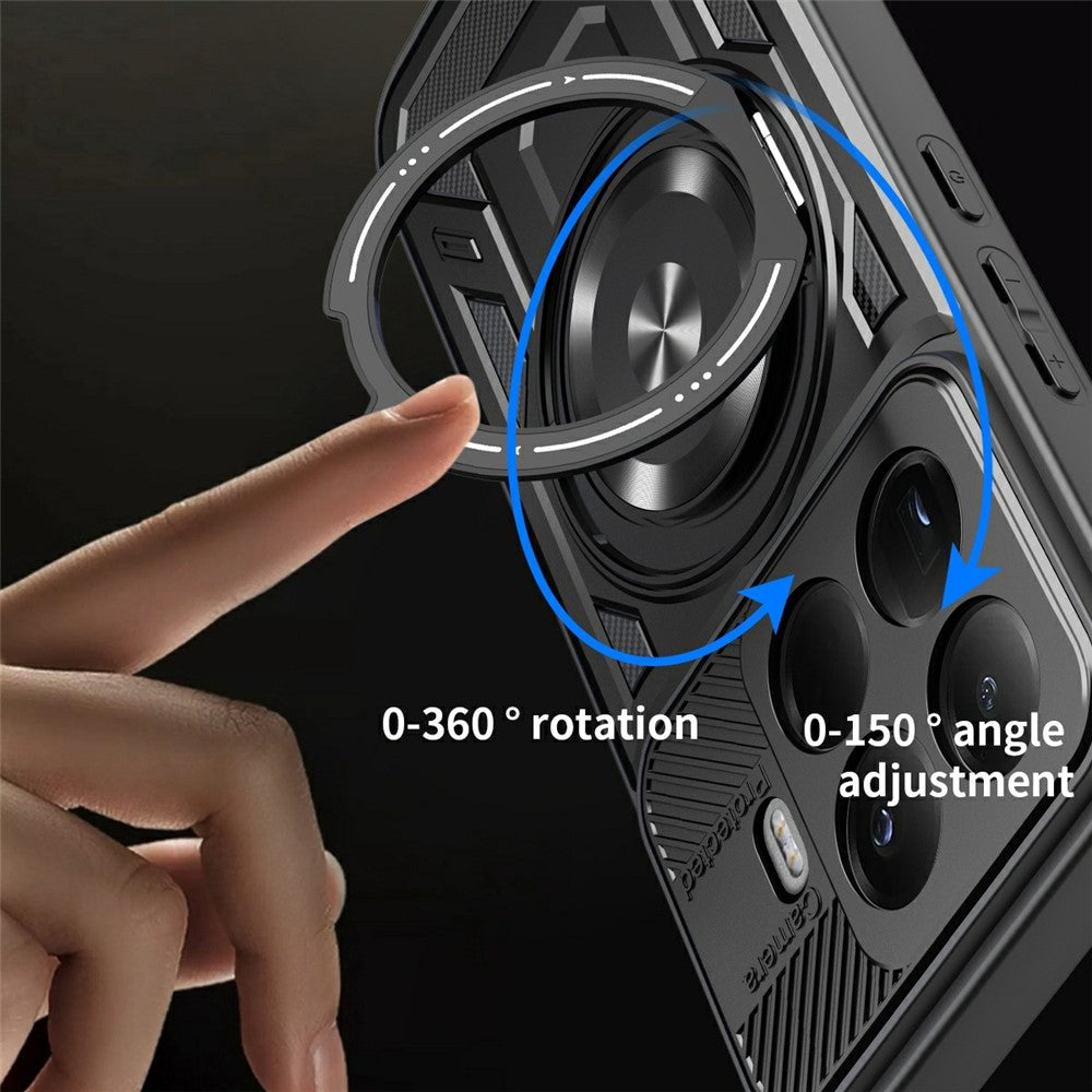 For Xiaomi 17T Pro Magnetic Case Rotating Kickstand TPU + PC Phone Cover