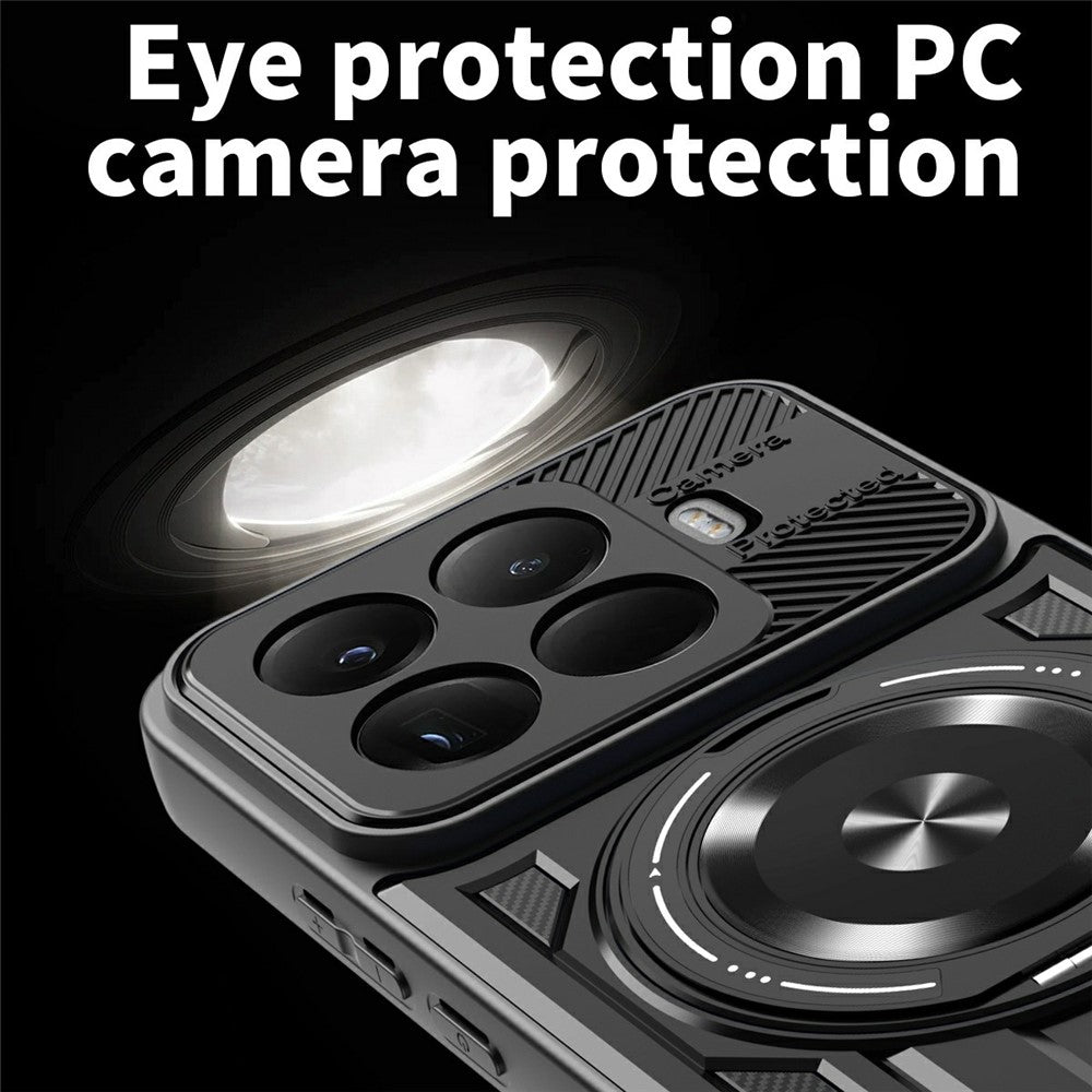 For Xiaomi 17T Pro Magnetic Case Rotating Kickstand TPU + PC Phone Cover