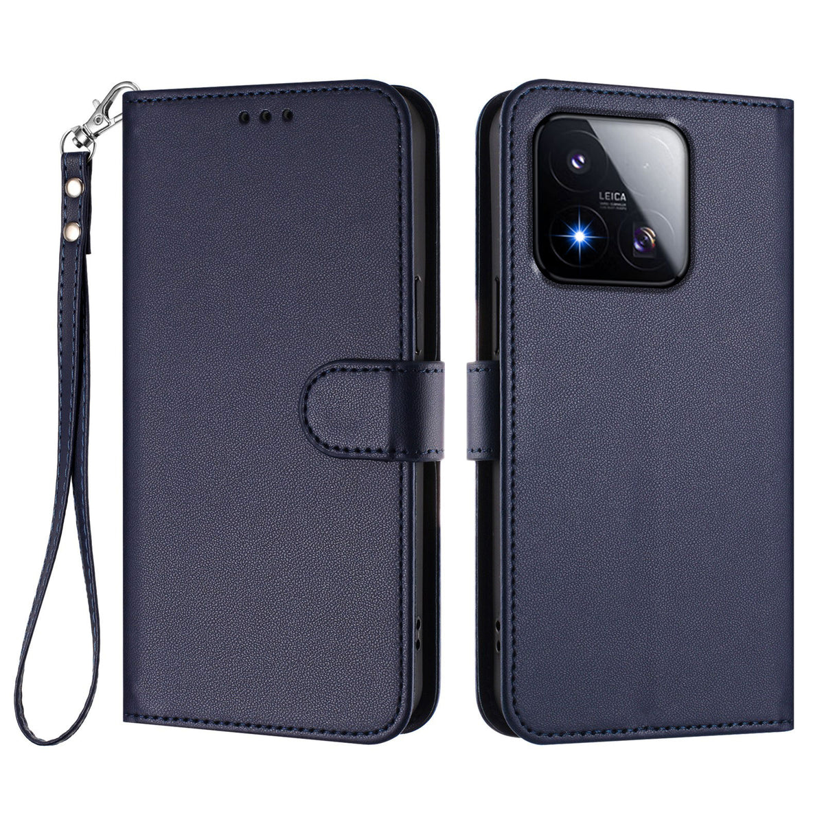 For Xiaomi 17 Max Leather Case Wallet Stand Phone Cover with Wrist Strap