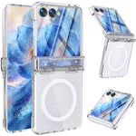 For Samsung Galaxy Z Flip8 Magnetic Case Hinge Protection Clear PC + TPU Phone Cover Built-in Screen Protector