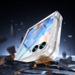 For Samsung Galaxy Z Flip8 Magnetic Case Hinge Protection Clear PC + TPU Phone Cover Built-in Screen Protector