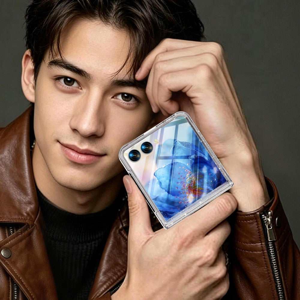 For Samsung Galaxy Z Flip8 Magnetic Case Hinge Protection Clear PC + TPU Phone Cover Built-in Screen Protector
