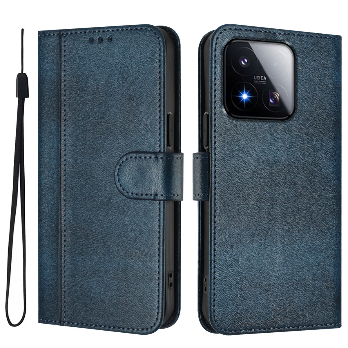 For Xiaomi 17 Max Cases Wallet Stand Retro Texture Leather Phone Cover with Lanyard