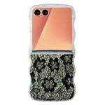 Til Samsung Galaxy Z Flip7 5G Magnetisk Cover Bølget Kant Kniplingsmønster TPU Telefoncover
