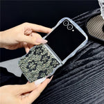 Til Samsung Galaxy Z Flip7 5G Magnetisk Cover Bølget Kant Kniplingsmønster TPU Telefoncover