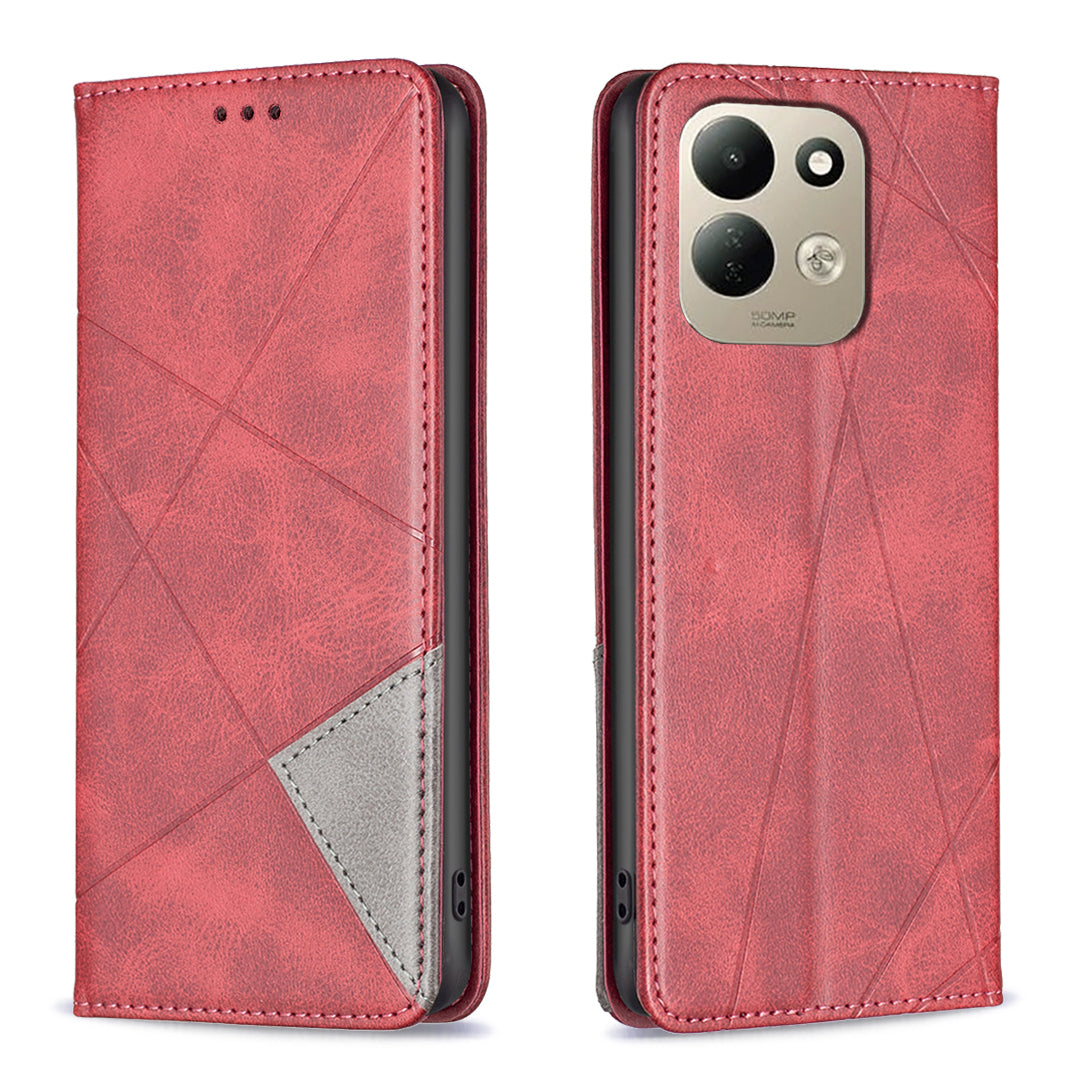 For Xiaomi Redmi 17 5G / Xiaomi Redmi 17 4G Case Card Slots Geometry Imprint Leather Phone Cover