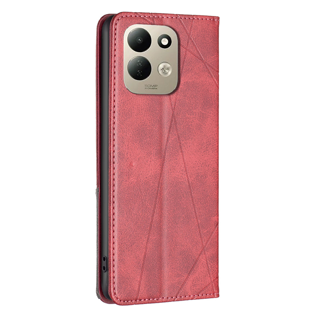 For Xiaomi Redmi 17 5G / Xiaomi Redmi 17 4G Case Card Slots Geometry Imprint Leather Phone Cover