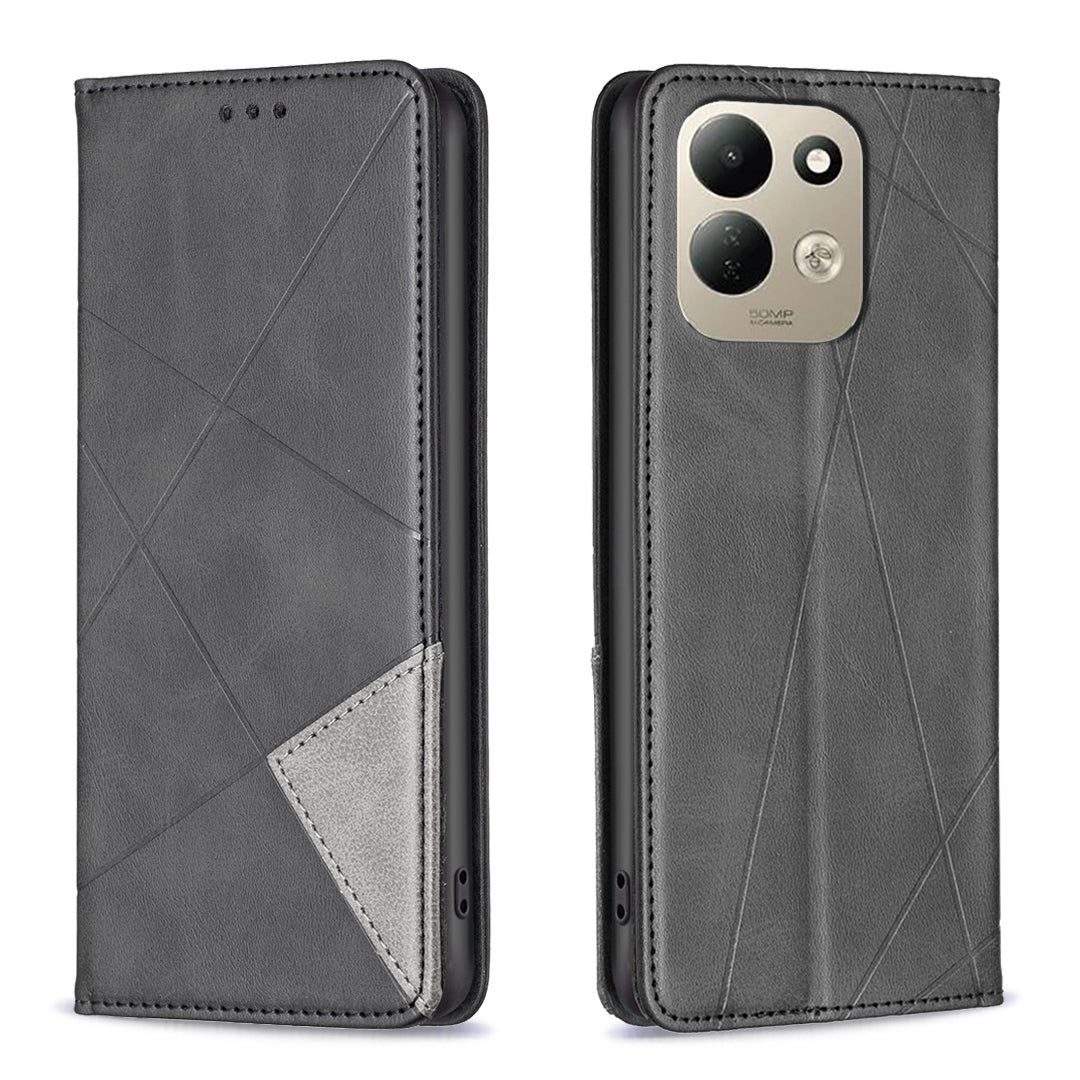 For Xiaomi Redmi 17 5G / Xiaomi Redmi 17 4G Case Card Slots Geometry Imprint Leather Phone Cover