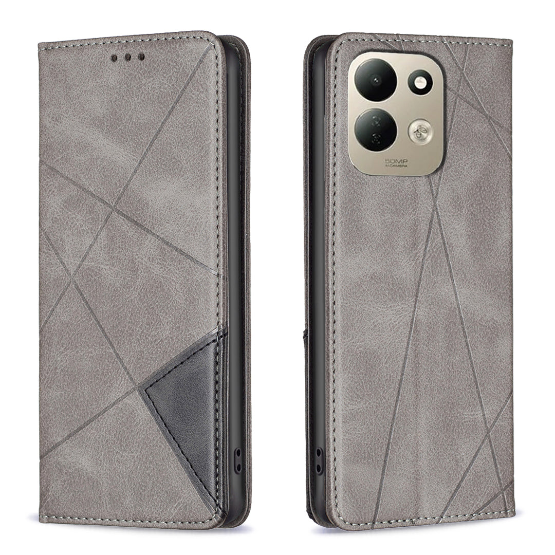 For Xiaomi Redmi 17 5G / Xiaomi Redmi 17 4G Case Card Slots Geometry Imprint Leather Phone Cover