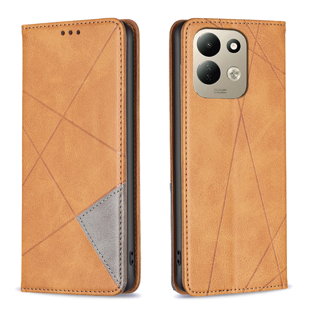 For Xiaomi Redmi 17 5G / Xiaomi Redmi 17 4G Case Card Slots Geometry Imprint Leather Phone Cover