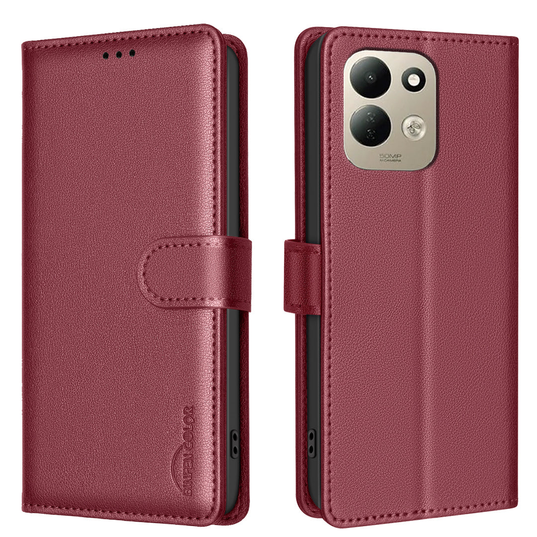 BINFEN COLOR for Xiaomi Redmi 17 5G / Xiaomi Redmi 17 4G BF32 Leather Case Wallet RFID Blocking Phone Cover