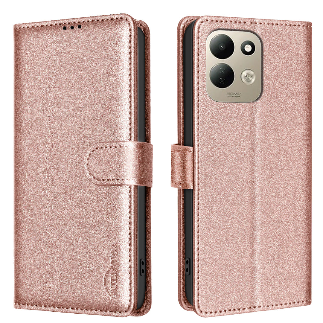 BINFEN COLOR for Xiaomi Redmi 17 5G / Xiaomi Redmi 17 4G BF32 Leather Case Wallet RFID Blocking Phone Cover