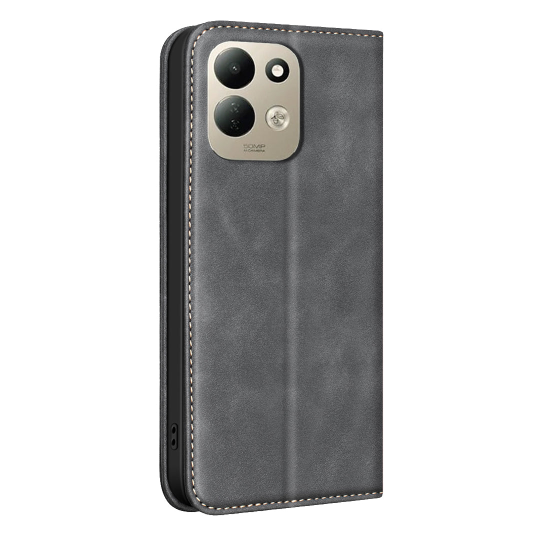 BINFEN COLOR for Xiaomi Redmi 17 5G / Xiaomi Redmi 17 4G RFID Blocking Calf Texture PU Leather Phone Cover