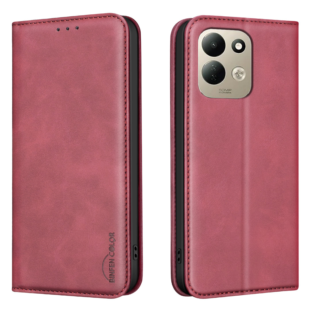 BINFEN COLOR for Xiaomi Redmi 17 5G / Xiaomi Redmi 17 4G RFID Blocking Calf Texture PU Leather Phone Cover