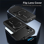 For Xiaomi Redmi A7 Pro 4G (171.56mm) / 15a 5G Case with Slide Camera Cover Kickstand Shockproof PC + TPU Matte Finish Phone Shell