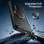 For Xiaomi Redmi A7 Pro 4G (171.56mm) / 15a 5G Case with Slide Camera Cover Kickstand Shockproof PC + TPU Matte Finish Phone Shell