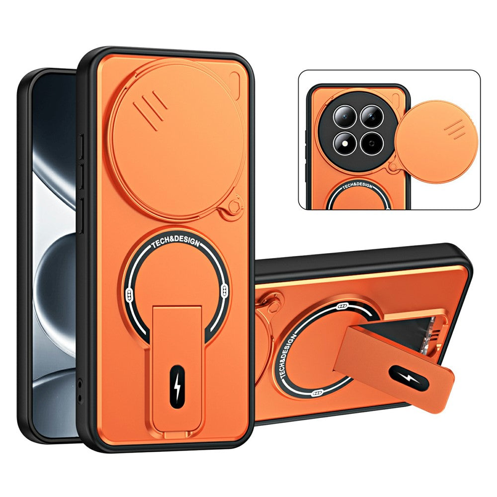For Xiaomi Redmi Note 15 Pro 4G (Global) Case with Slide Camera Cover Kickstand Shockproof PC + TPU Matte Finish Phone Shell