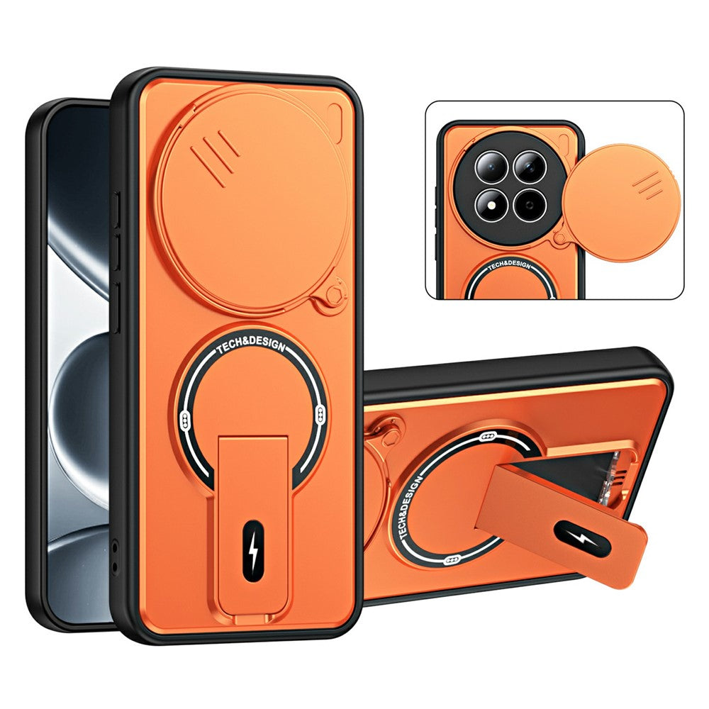 For Xiaomi Redmi Note 15 Pro+ 5G (Global) / Poco M8 Pro 5G Case with Slide Camera Cover Kickstand Shockproof PC + TPU Matte Finish Phone Shell