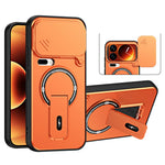 For Xiaomi 17 Pro Case with Slide Camera Cover Kickstand Shockproof PC + TPU Matte Finish Phone Shell