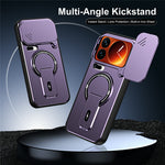 For Xiaomi 17 Pro Max Case with Slide Camera Cover Kickstand Shockproof PC + TPU Matte Finish Phone Shell