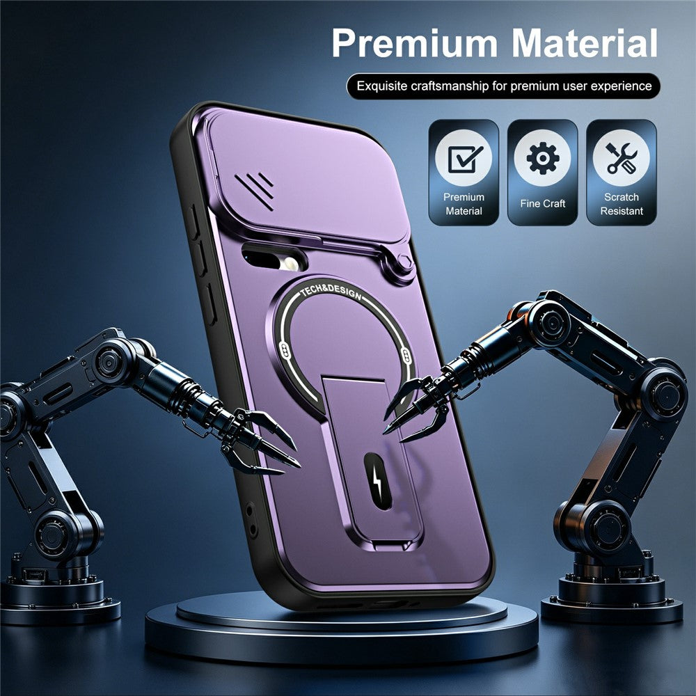 For Xiaomi 17 Pro Max Case with Slide Camera Cover Kickstand Shockproof PC + TPU Matte Finish Phone Shell