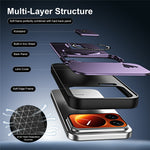 For Xiaomi 17 Pro Max Case with Slide Camera Cover Kickstand Shockproof PC + TPU Matte Finish Phone Shell