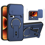 For Xiaomi 17 Pro Max Case with Slide Camera Cover Kickstand Shockproof PC + TPU Matte Finish Phone Shell