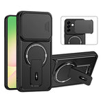 Til Samsung Galaxy A56 5G Cover med Skydekameralåg Støtteben Stødsikkert PC + TPU Mat Finish Telefoncover