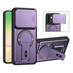 Til Samsung Galaxy A56 5G Cover med Skydekameralåg Støtteben Stødsikkert PC + TPU Mat Finish Telefoncover
