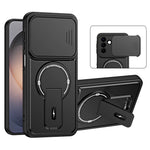 For Samsung Galaxy S26+ Case with Slide Camera Cover Kickstand Shockproof PC + TPU Matte Finish Phone Shell