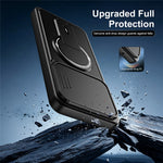 For Samsung Galaxy S26+ Case with Slide Camera Cover Kickstand Shockproof PC + TPU Matte Finish Phone Shell