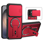 For Samsung Galaxy S26+ Case with Slide Camera Cover Kickstand Shockproof PC + TPU Matte Finish Phone Shell
