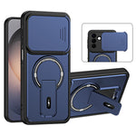 For Samsung Galaxy S26+ Case with Slide Camera Cover Kickstand Shockproof PC + TPU Matte Finish Phone Shell
