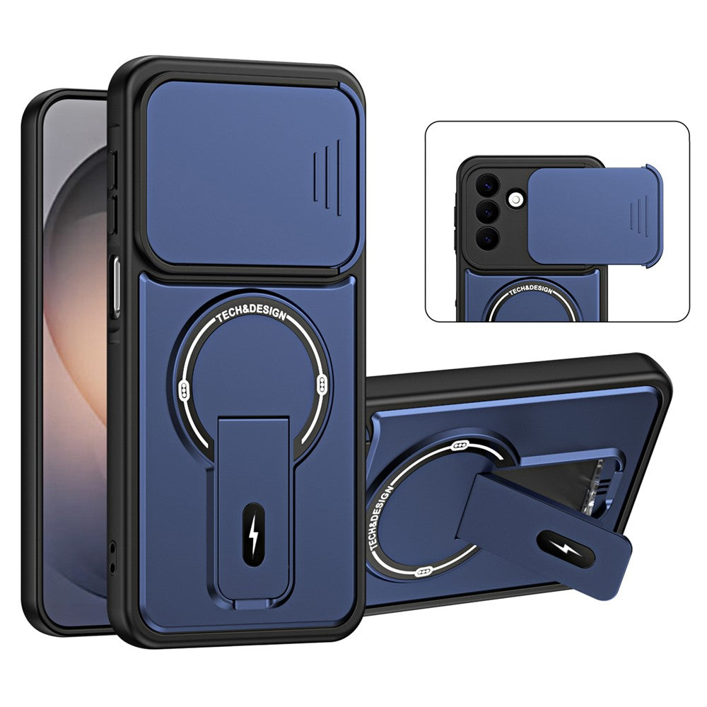 For Samsung Galaxy S26+ Case with Slide Camera Cover Kickstand Shockproof PC + TPU Matte Finish Phone Shell