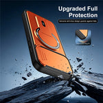For iPhone 16 Case with Slide Camera Cover Kickstand Shockproof PC + TPU Matte Finish Phone Shell
