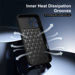 For iPhone 16 Pro Max Case with Slide Camera Cover Kickstand Shockproof PC + TPU Matte Finish Phone Shell