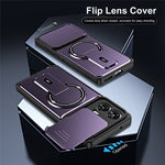 For Motorola Edge 50 Fusion 5G / Moto G85 5G / G96 5G Case with Slide Camera Cover Kickstand Shockproof PC + TPU Matte Finish Phone Shell