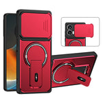 For Motorola Edge 50 Fusion 5G / Moto G85 5G / G96 5G Case with Slide Camera Cover Kickstand Shockproof PC + TPU Matte Finish Phone Shell