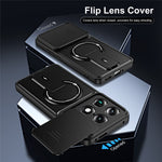 Stødsikkert PC + TPU-cover med mat finish, glidende kamerabeskyttelse og stativ til Motorola Edge 70 Ultra 5G / Signature 5G