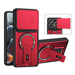 Stødsikkert PC + TPU-cover med mat finish, glidende kamerabeskyttelse og stativ til Motorola Edge 70 Ultra 5G / Signature 5G
