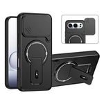 For Honor 500 Pro 5G  /  500 5G Case with Slide Camera Cover Kickstand Shockproof PC + TPU Matte Finish Phone Shell