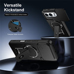 For Honor 500 Pro 5G  /  500 5G Case with Slide Camera Cover Kickstand Shockproof PC + TPU Matte Finish Phone Shell