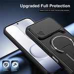 For Honor 500 Pro 5G  /  500 5G Case with Slide Camera Cover Kickstand Shockproof PC + TPU Matte Finish Phone Shell