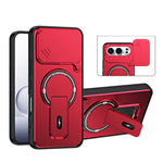 For Honor 500 Pro 5G  /  500 5G Case with Slide Camera Cover Kickstand Shockproof PC + TPU Matte Finish Phone Shell