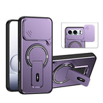 For Honor 500 Pro 5G  /  500 5G Case with Slide Camera Cover Kickstand Shockproof PC + TPU Matte Finish Phone Shell